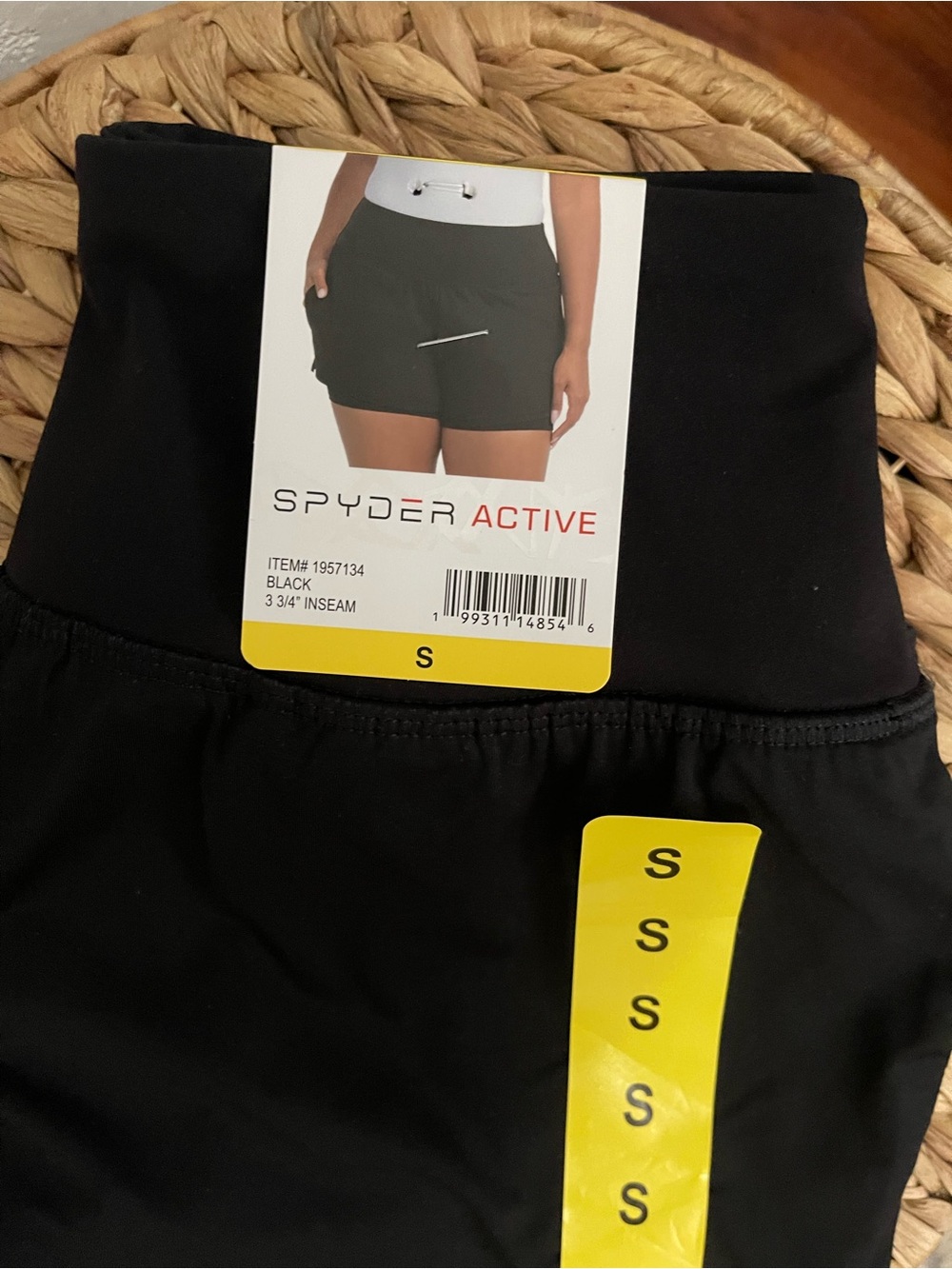 High-Rise Black Athletic Shorts for Women - Performance Fit - Picture 6 of 7